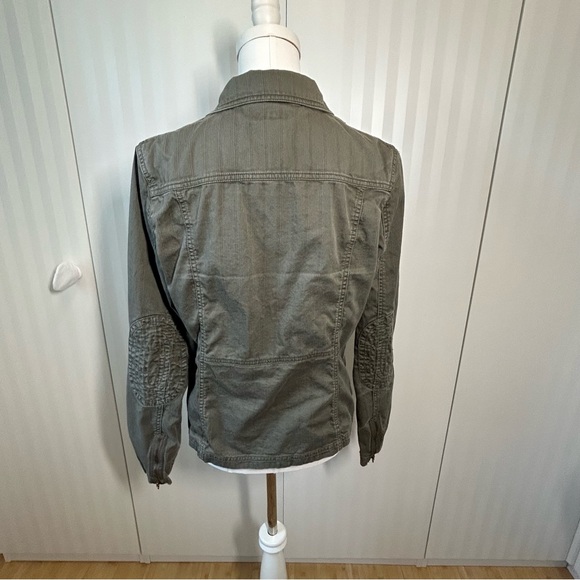 Point zero khaki green brown jacket zippers pockets ready Size L - Picture 5 of 10